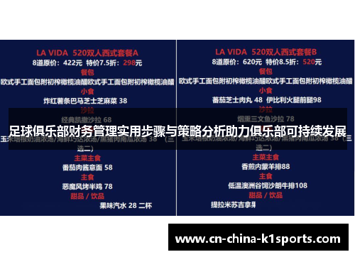 足球俱乐部财务管理实用步骤与策略分析助力俱乐部可持续发展